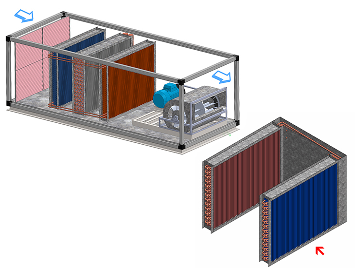 WRAP AROUND (HORSE SHOE TYPE) HEAT PIPE HEAT EXCHANGER 1